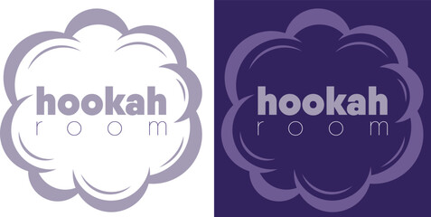vector logo for hookah with smoke