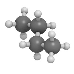 Butane, molecular model