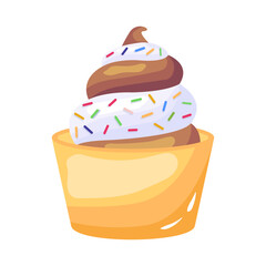 Check this colorful flat icon of ice cream 