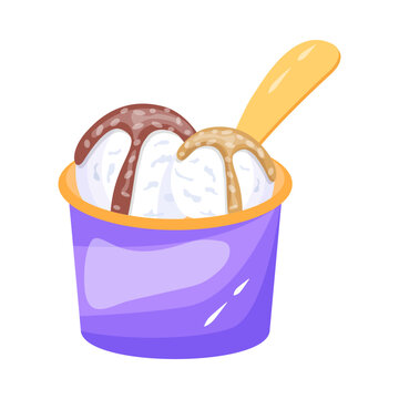 Check this colorful flat icon of ice cream 
