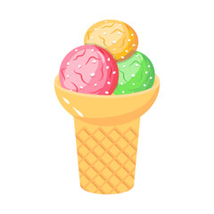 Check this colorful flat icon of ice cream 