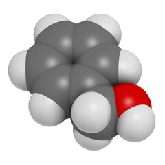 Benzyl alcohol solvent molecule. Used in manufacture of paint, ink, etc. Also used as preservative in drugs.