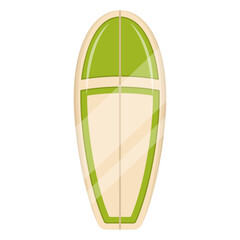 Trendy flat illustration of a longboard