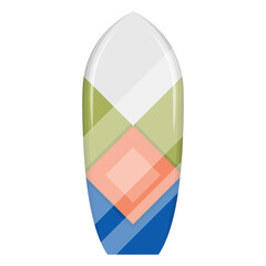 Trendy flat illustration of a longboard