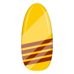Trendy flat illustration of a longboard