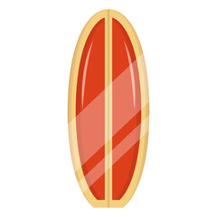 Trendy flat illustration of a longboard