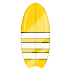 Trendy flat illustration of a longboard