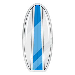Trendy flat illustration of a longboard