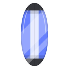 Trendy flat illustration of a longboard