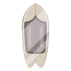 Trendy flat illustration of a longboard