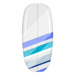 Trendy flat illustration of a longboard