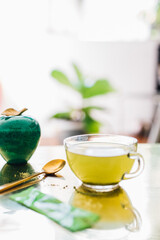 cup of matcha green tea