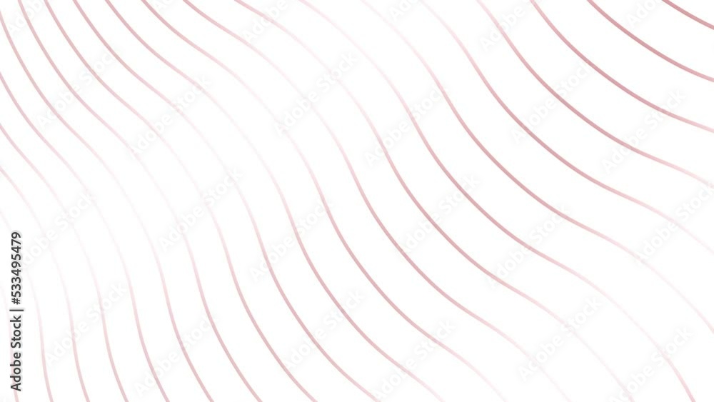Poster seamless loop abstract curved lines pattern animation on white background.
