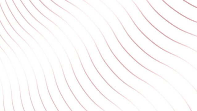 Seamless loop abstract curved lines pattern animation on white background.