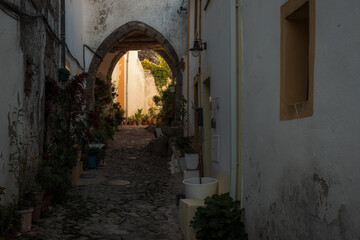 Fototapeta na wymiar Medieval street in the old town of Castelo de Vide. Portugal.
