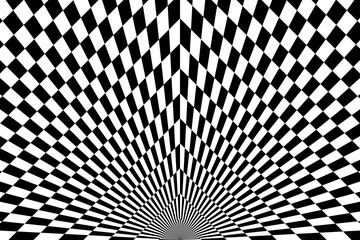 Vector abstract background. Simple illustration with optical illusion, op art.