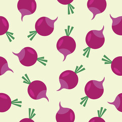 plant vector radish seamless pattern