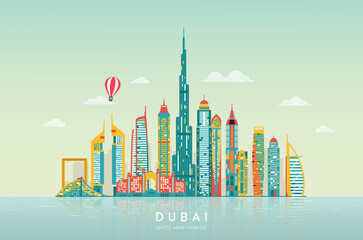 Dubai abstract skyline. - 533498033
