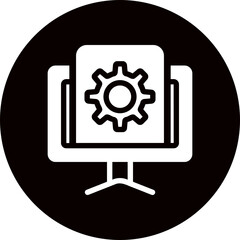 web optimization glyph icon