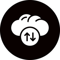 cloud computing glyph icon