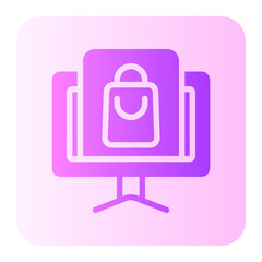 shopping gradient icon