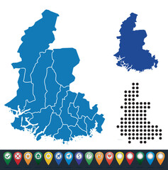 Set maps of Vest-Agder region