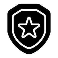 police badge glyph icon