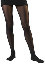 Slender female legs in tight tights with a tightening effect