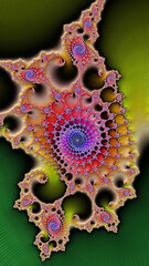 Artistic and imaginative digitally designed abstract 3D fractal background