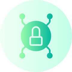 cyber security gradient icon