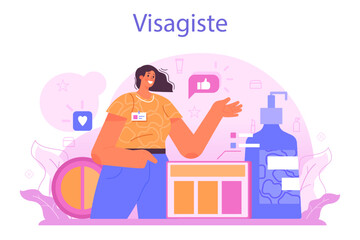 Make up artist. Professional artist doing a beauty procedure,