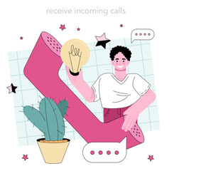 Call center operator. Technical support or customer service.