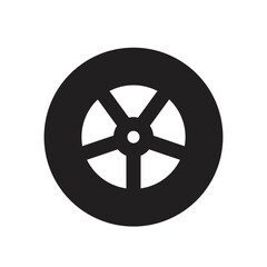 Obraz premium car wheel vector symbol illustration