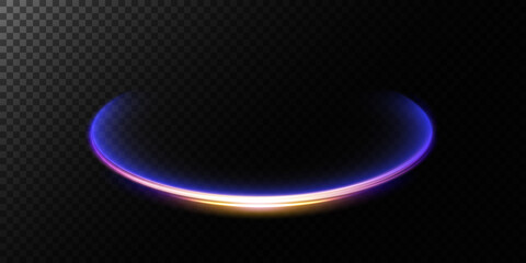 Abstract light lines of movement and speed with white color glitters. Light everyday glowing effect. semicircular wave, light trail curve swirl, car headlights, incandescent optical fiber png.