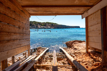 Boat house in Cala Saona, Formentera