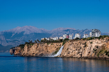 view from the sea Duden Fall Antalya 