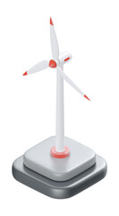 Wind generator icon 3d illustration