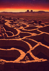 Chaco Canyon National Historic Park Illustration