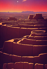 Chaco Canyon National Historic Park Illustration
