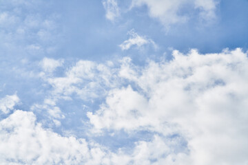 Beatiful blue sky with clouds on a sunny day