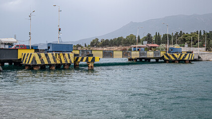 The Corinth Canal, connects the Gulf of Corinth in the Ionian Sea in the west with the Saronic Gulf...