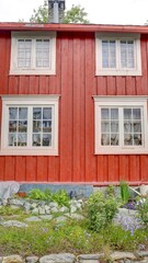 Fototapeta na wymiar centre ville de la cité minière de Røros en Norvège, patrimoine mondial de l'UNESCO