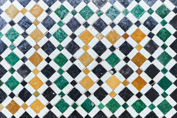 Texture of a mosaic tile surface
