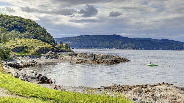fjord de Trondheim en Norv&egrave;ge