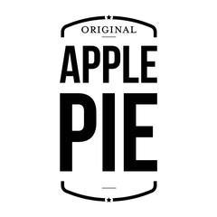 Apple Pie vintage sign lettering
