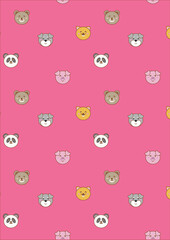 Aninalitos tiernos con fondo rosa.