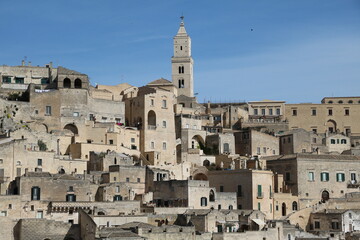 Obraz premium Matera under blue sky, Italy