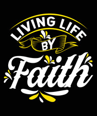 Living by faith Christian print template design