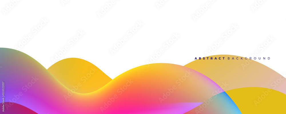 Poster liquid abstract fluid gradient shapes background design template.