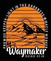 Waymaker Christian print template design